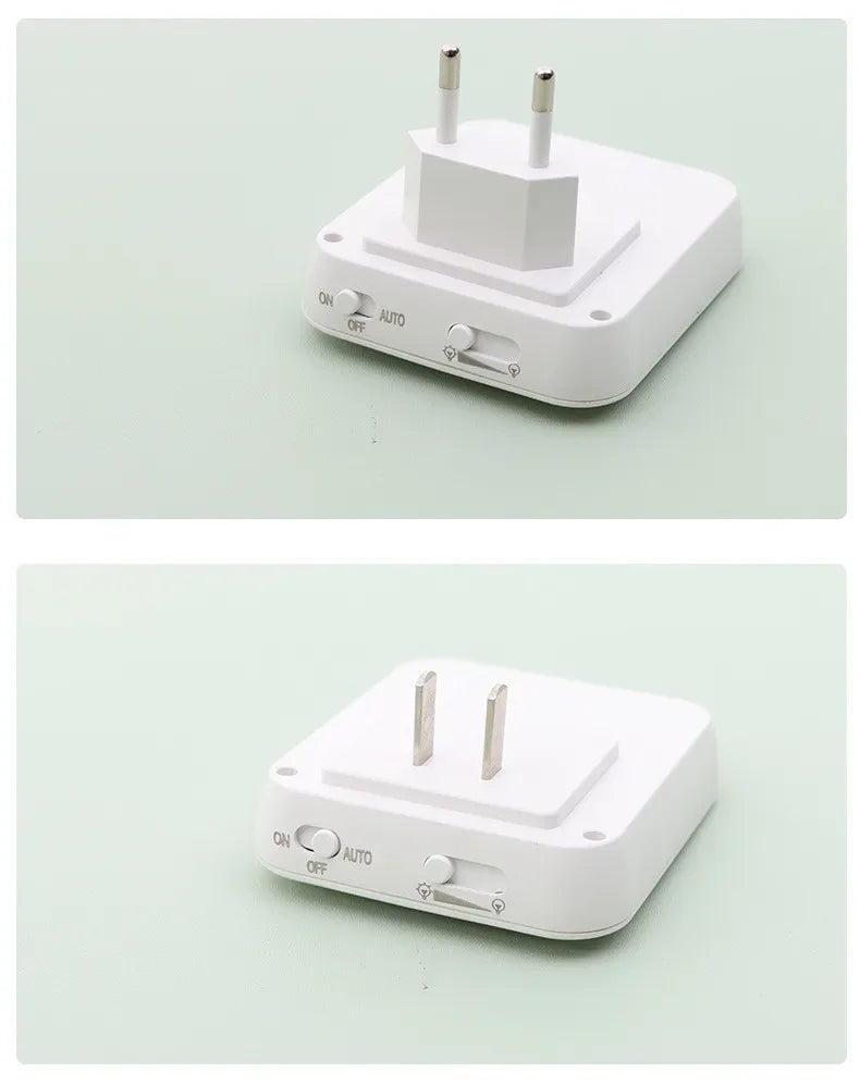 Motion Sensor LED Night Lights EU Plug Dimmable Cabinet Light for Baby Bedside Bedroom Corridor Wireless Night Lamp Lighting