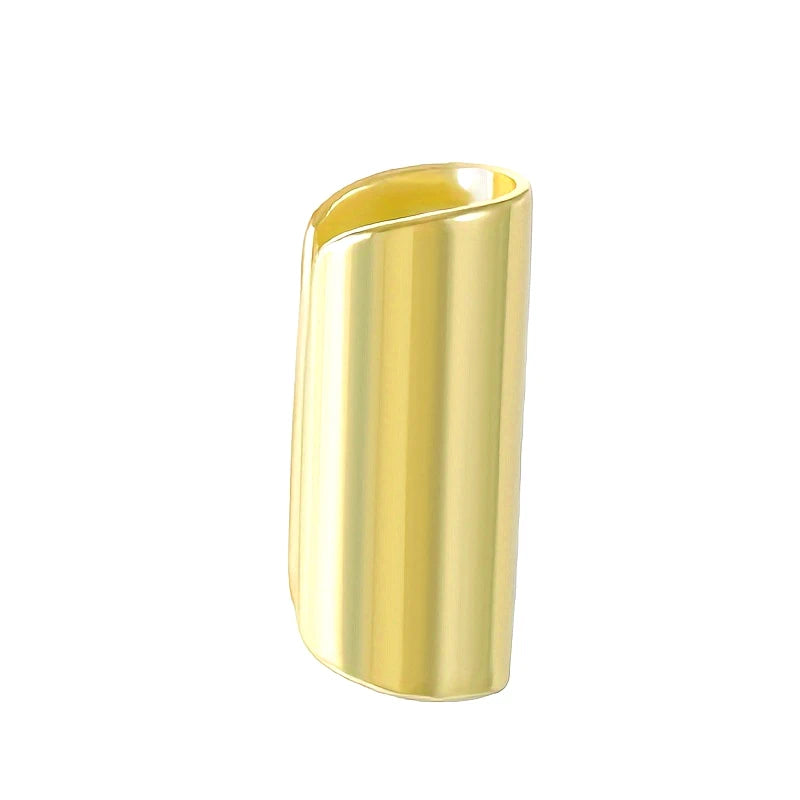 Geometric Stainless Steel Long Tube Non-Piercing Ear Cuff