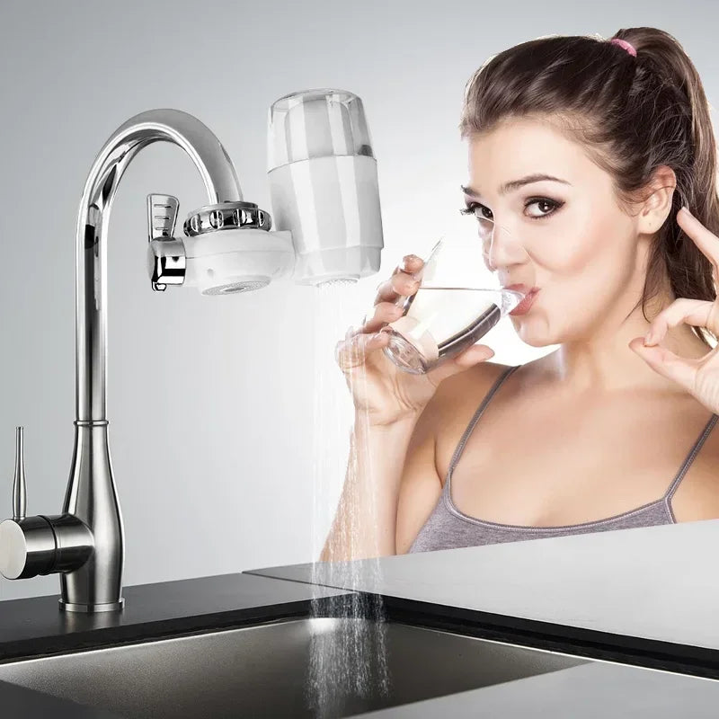 5-Layer Ceramic Faucet Water Purifier with Cleanable Filter