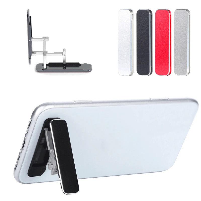 Universal Mini Phone Stand Adjustable Back Sticker Self-Adhesive Folding Invisible Desktop Stand for Xiaomi IPhone Huawei