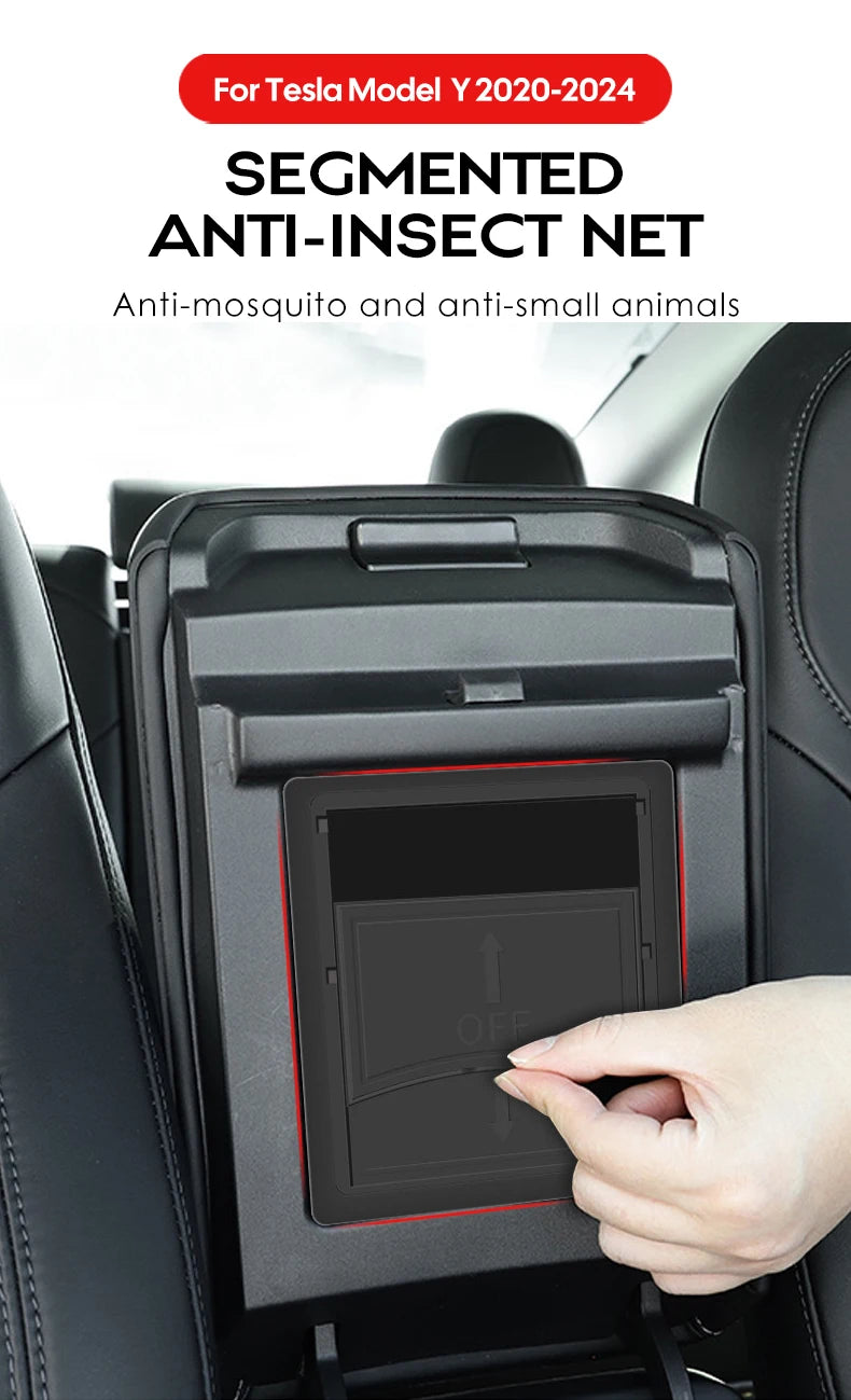 Tesla Model Y 2020-2024 Hidden Armrest Concealed Storage Box