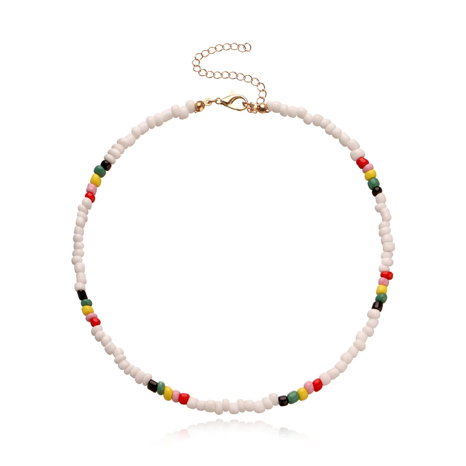 Bohemia Acrylic Bead Choker Vintage Fashion Necklace