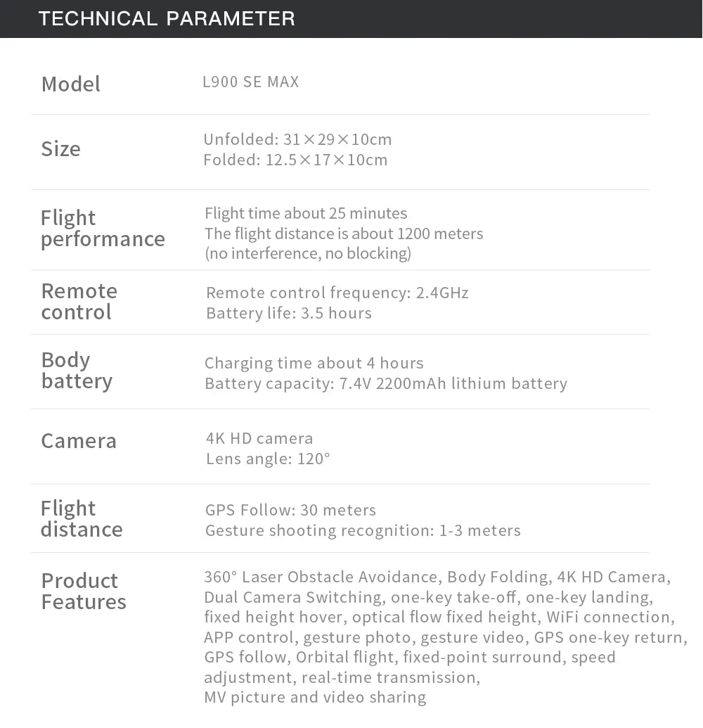 L900 Pro SE Max 4K GPS Drone – Brushless Motor & Professional Aerial Photography