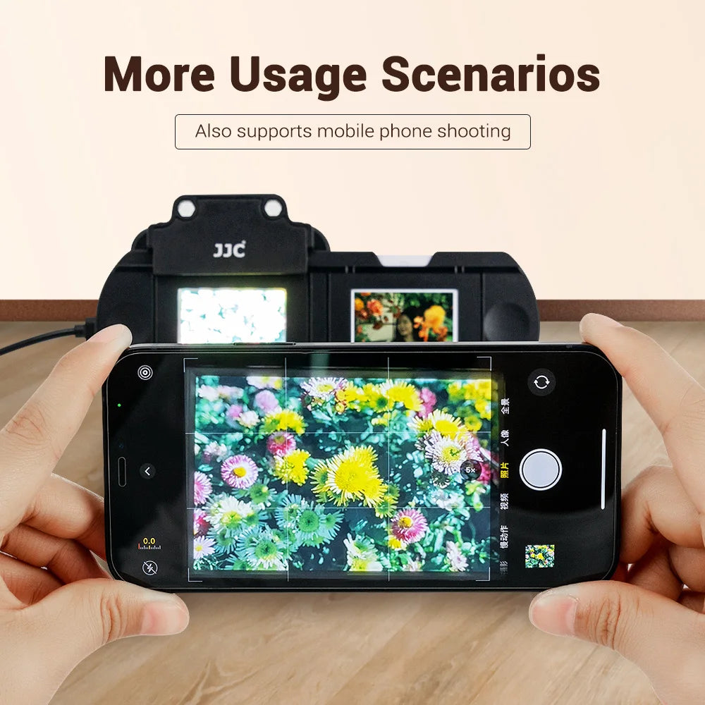 JJC 35mm Negative Film Scanning Copying LED Light Set with 10 levels Adjustable for Old Photos Negatives Converter to Digital