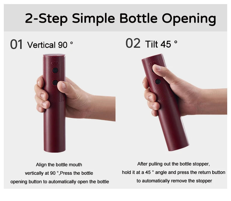 Automatic Wine Bottle Opener USB Rechargeable Electric Wine Corkscrew Opener One-click Button Wine Tools Bar Kitchen Products