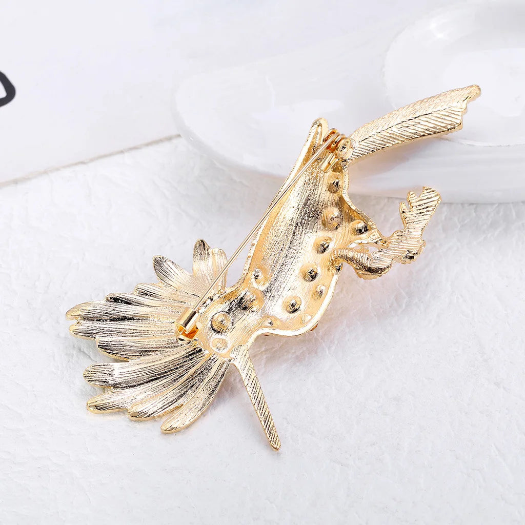 Crystal Bird Animal Brooch Rhinestone Fashion Pin