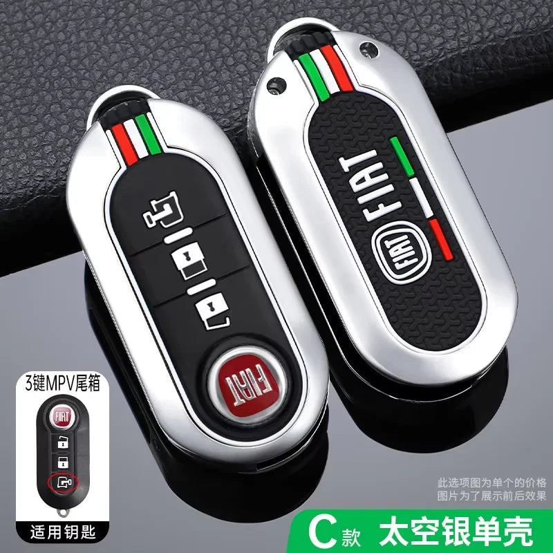 Car Remote Key Case Cover Protector for Fiat Ducato 500 500L Panda Grande Punto Lancia Musa Accessories Keychain Holder Shell