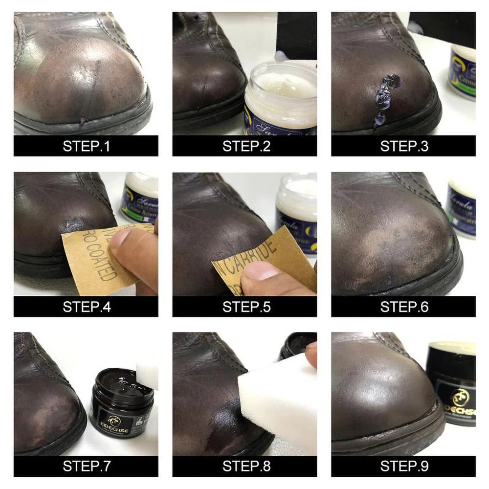 50ml Auto Advanced Leather Repair Cream Repair Filler Sofa Car Seat Leather Complementary Repair Refurbishing Car Polishing Kit