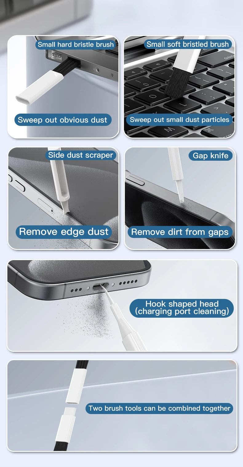 22-in-1 Multi-Purpose Electronics Cleaning Kit with Bluetooth Earbud Cleaners, Charging Port Brushes & Keyboard Cleaning Tools