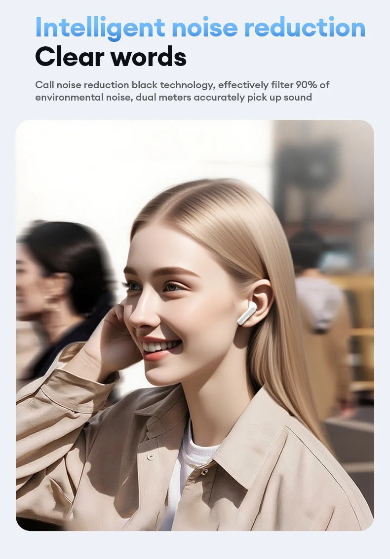 Lenovo LE209 Wireless Bluetooth Earphone ANC Noise Reduction HiFi Music Bluetooth Headphone 30H Battery Life Gaming Headset