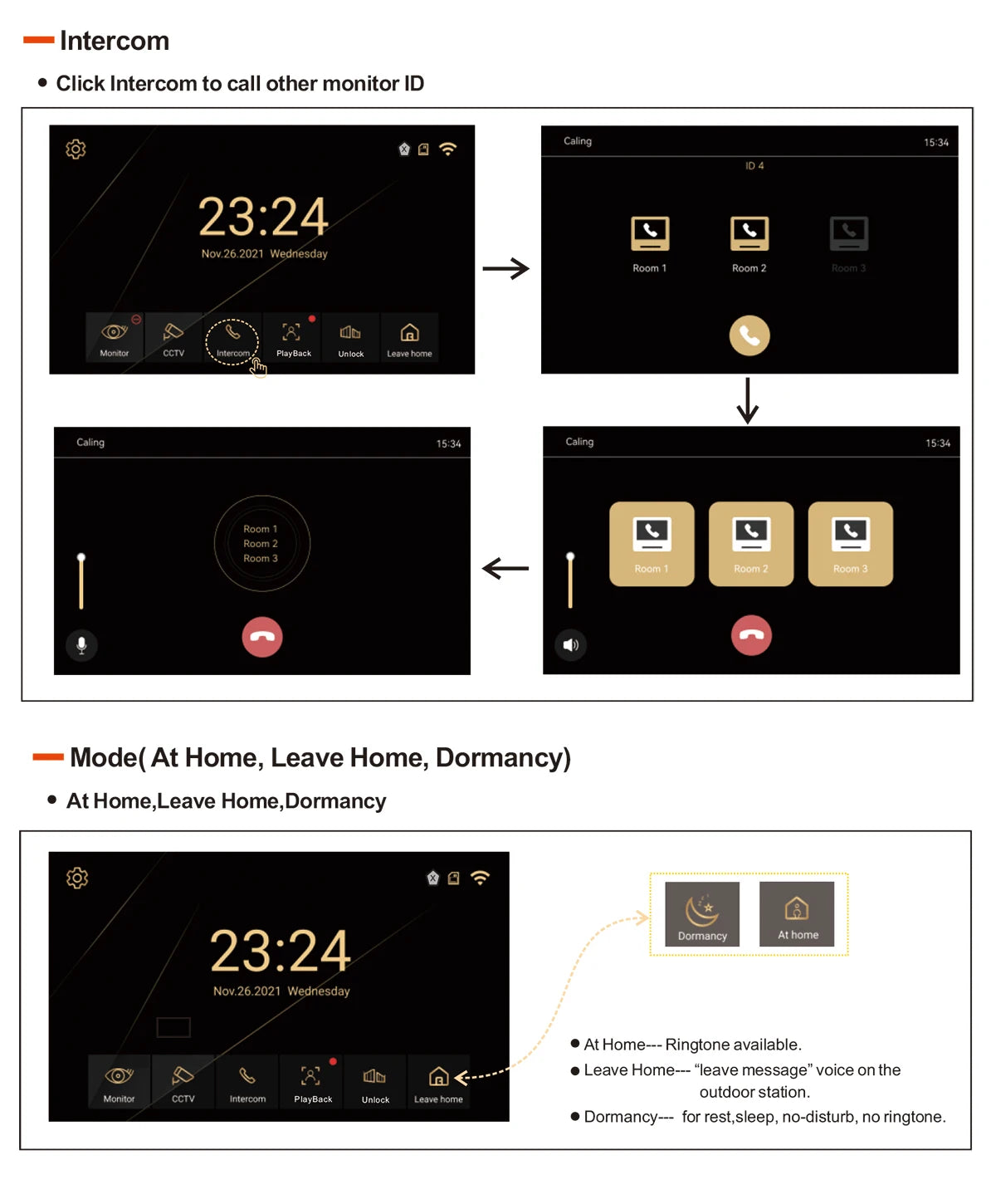 Wireless WiFi Video Intercom System 1080P Smart Video Doorbell for Home Touch Screen 32G Card 2 Way Audio TUYA APP Unlock 4 Wire