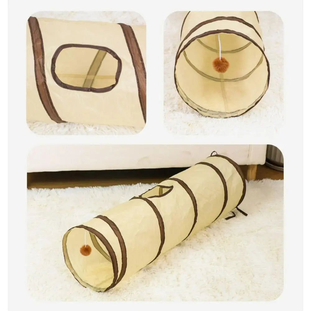 Foldable Steel Wire Cat Tunnel Tube Play Toy