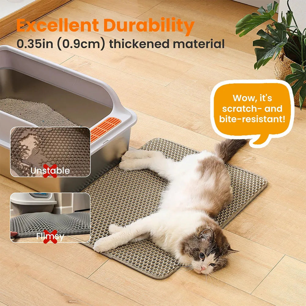 Advanced Double Layer Honeycomb Waterproof Cat Litter Mat