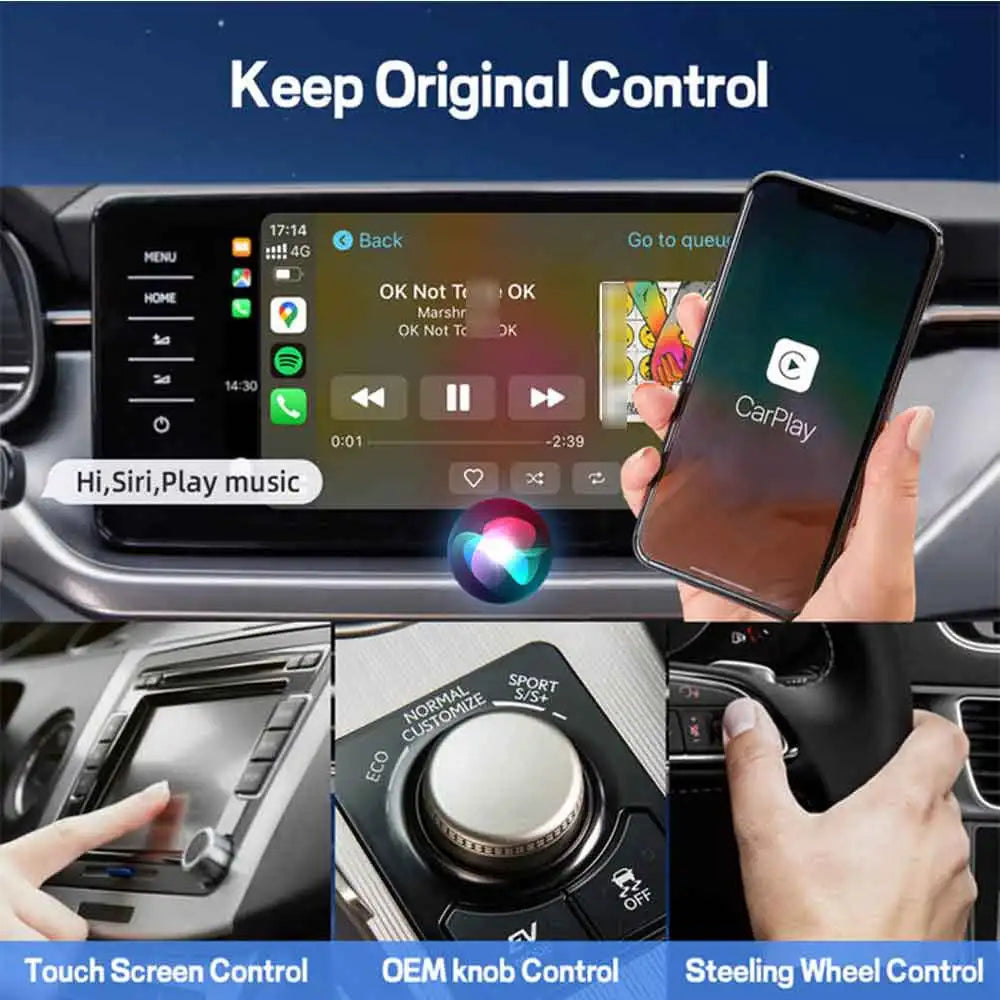 OTTOCAST Wireless CarPlay Adapter U2Air PRO Smart Box Car Accessories for Wired CarPlay Car Support for iPhone 16 15 14 13