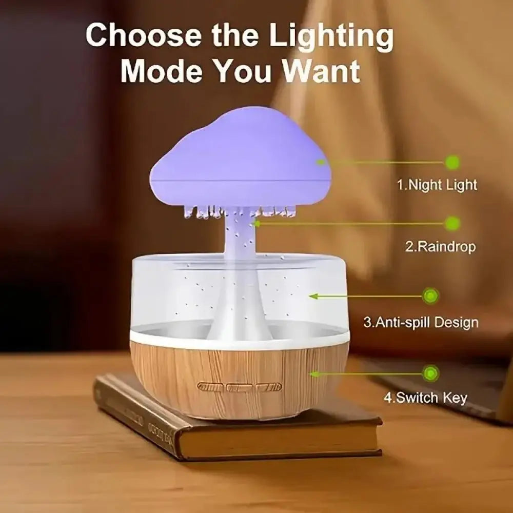 RainCloud Glow – Smart Raindrop Humidifier & Mood Light