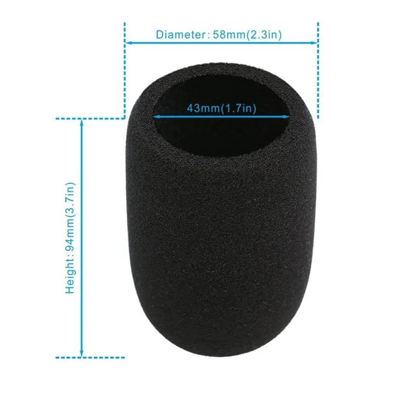 1PC AT2020 Mic Windscreen Cover,Windproof Foam Pop Filter for Audio Technica ATR2500 AT2035 AT2050 AT4040 Microphone Windshield