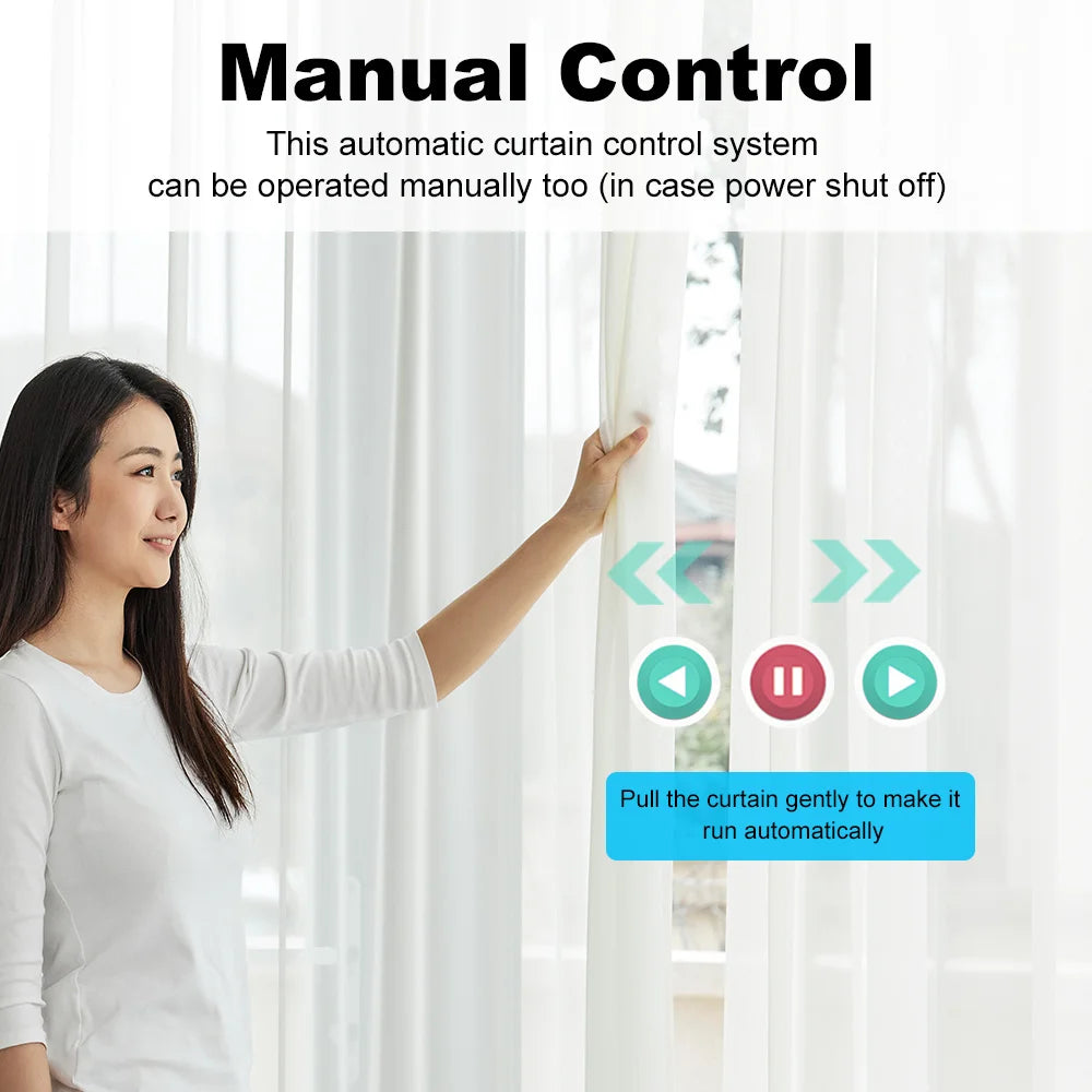 Smart Life Tuya Zigbee/WIFI Electric Curtain Motor Automatic Intelligent Support Voice Control Tools Alexa Google Assistant 15CM