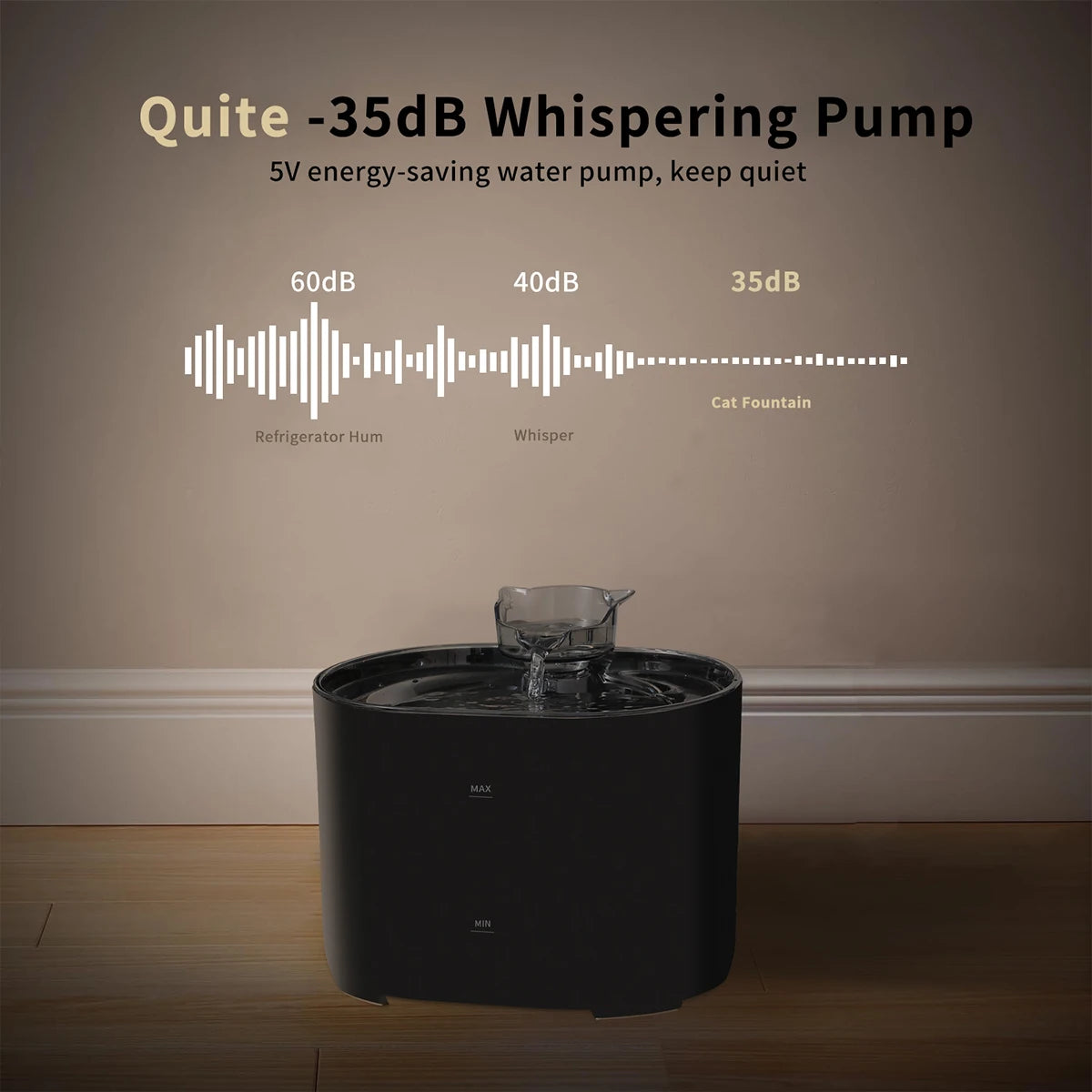 Bebedouro Automático para Gatos com Filtro, Dispensador de Água para Cães e Gatos, Bomba Elétrica USB Silenciosa, Orelha de Gato, Bebedouro para Animais de Estimação