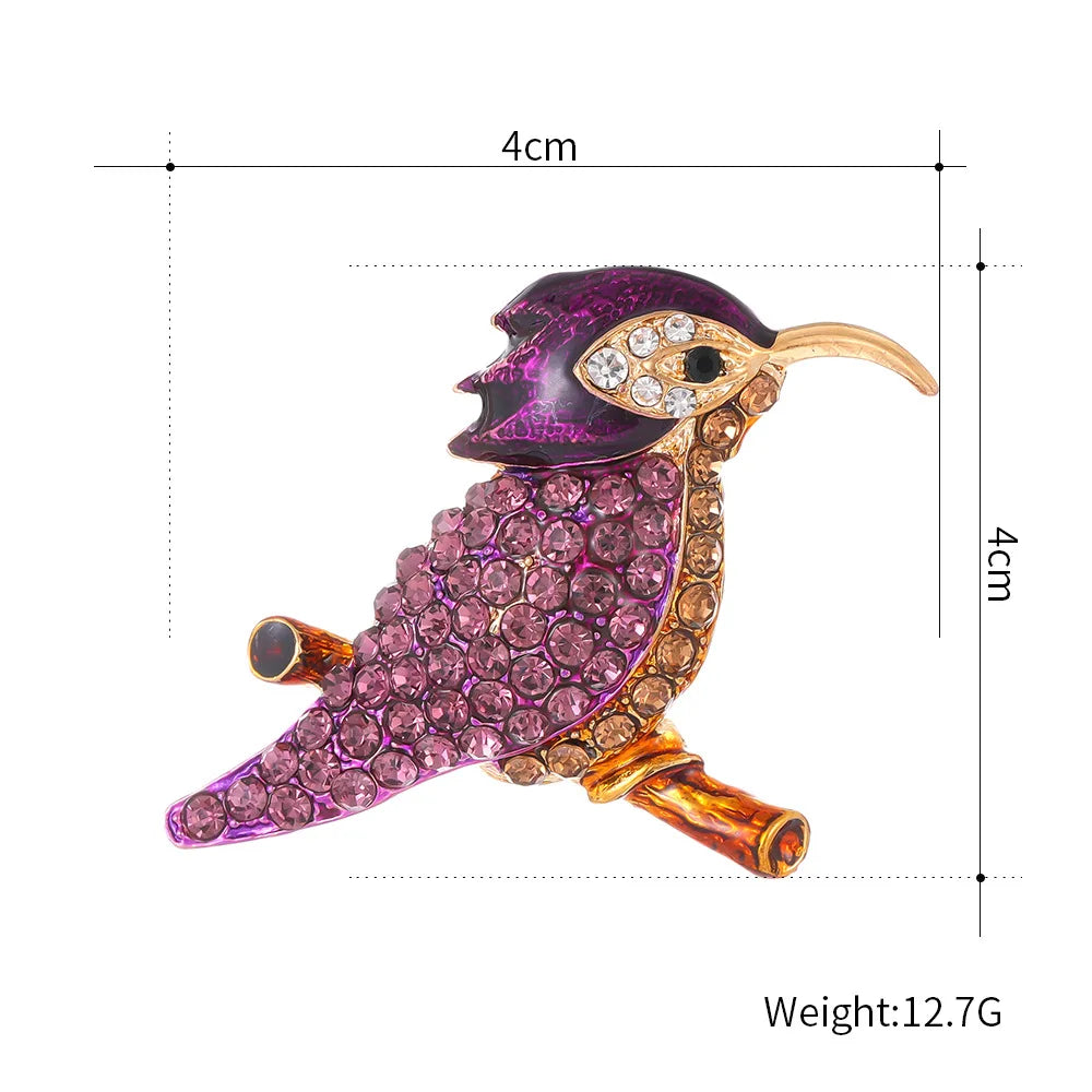 Crystal Bird Animal Brooch Rhinestone Fashion Pin