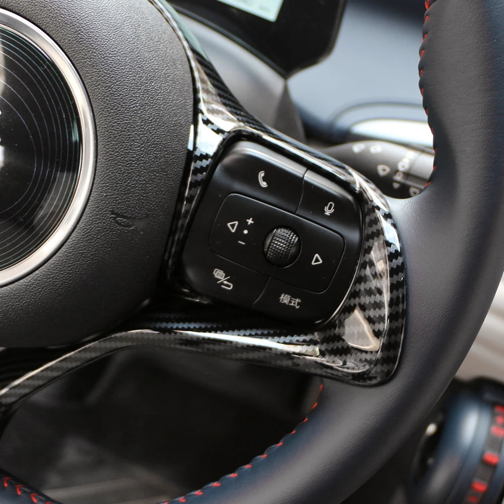 Adesivo de Capa Interior do Volante em Fibra de Carbono para BYD Atto3 Atto 3 2022 2023 Acessórios Yuan Plus Dolphin
