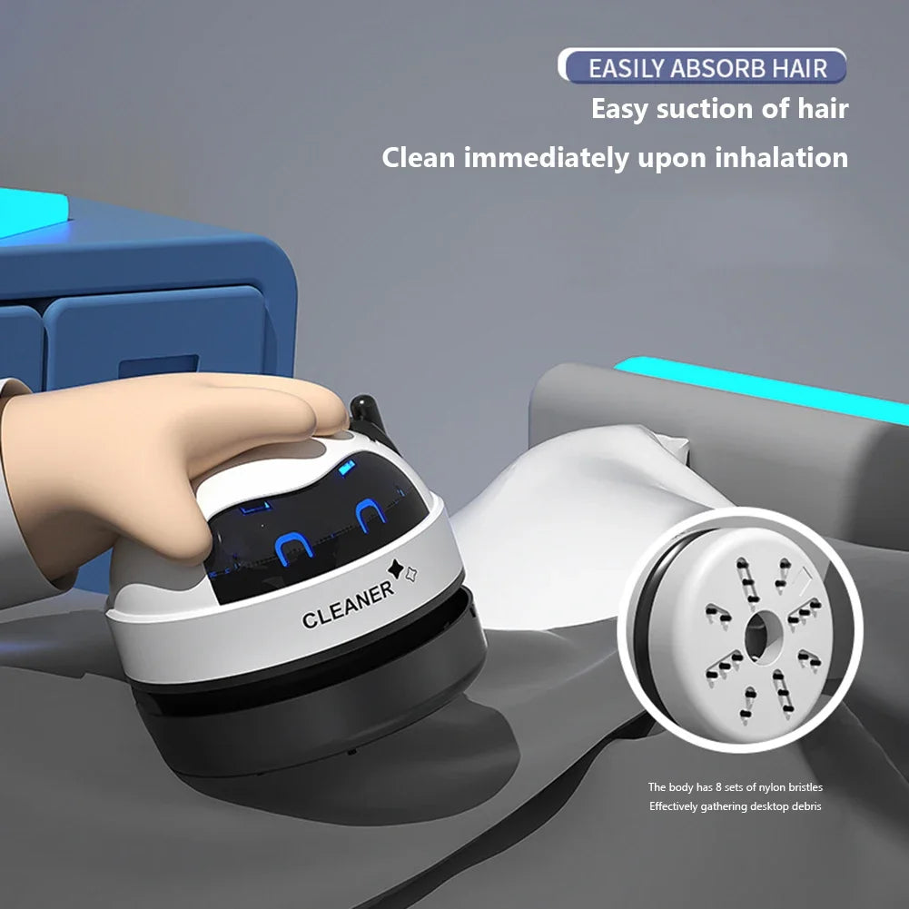 Handheld Mini Vacuum Cleaner Desk Table Dust Vacuum USB Charging Desktop Cleaner With Clean Brush For Home Office Table Sweeper