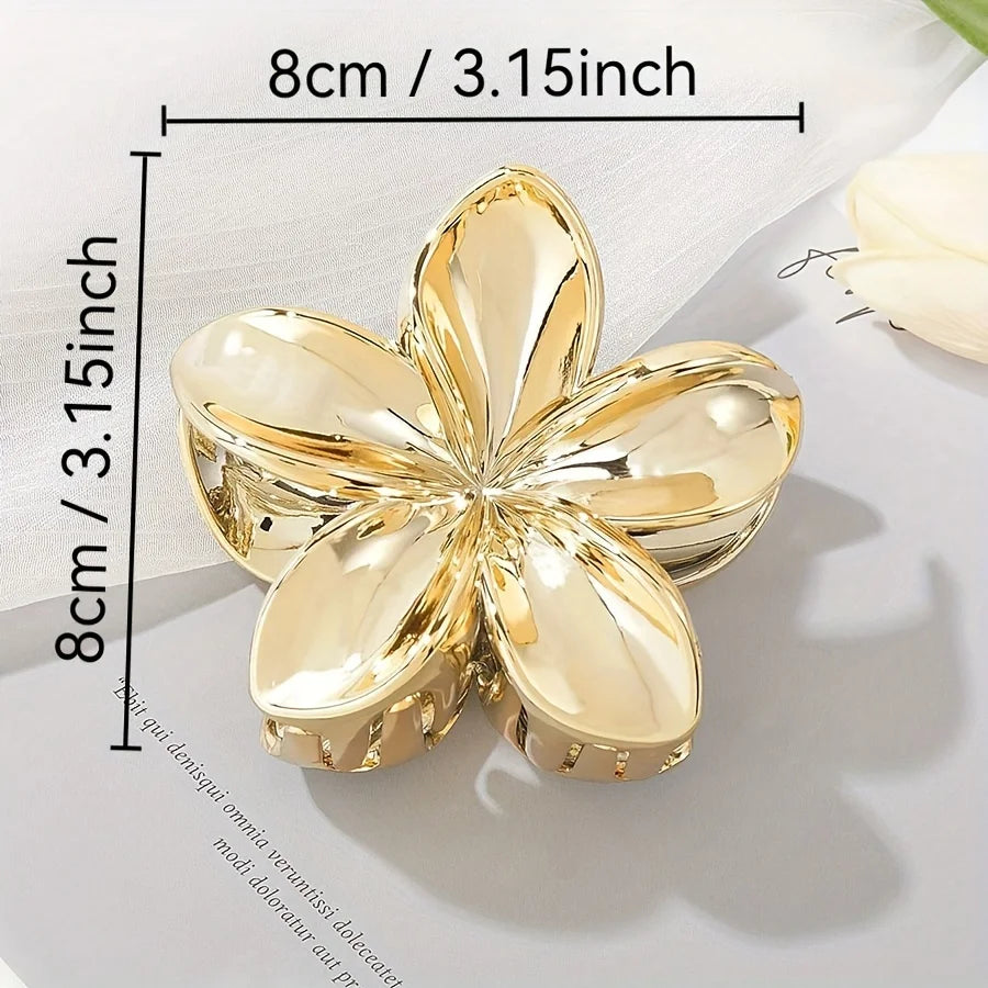 Chic Large Acrylic Flower Hair Claw Floral Accessory