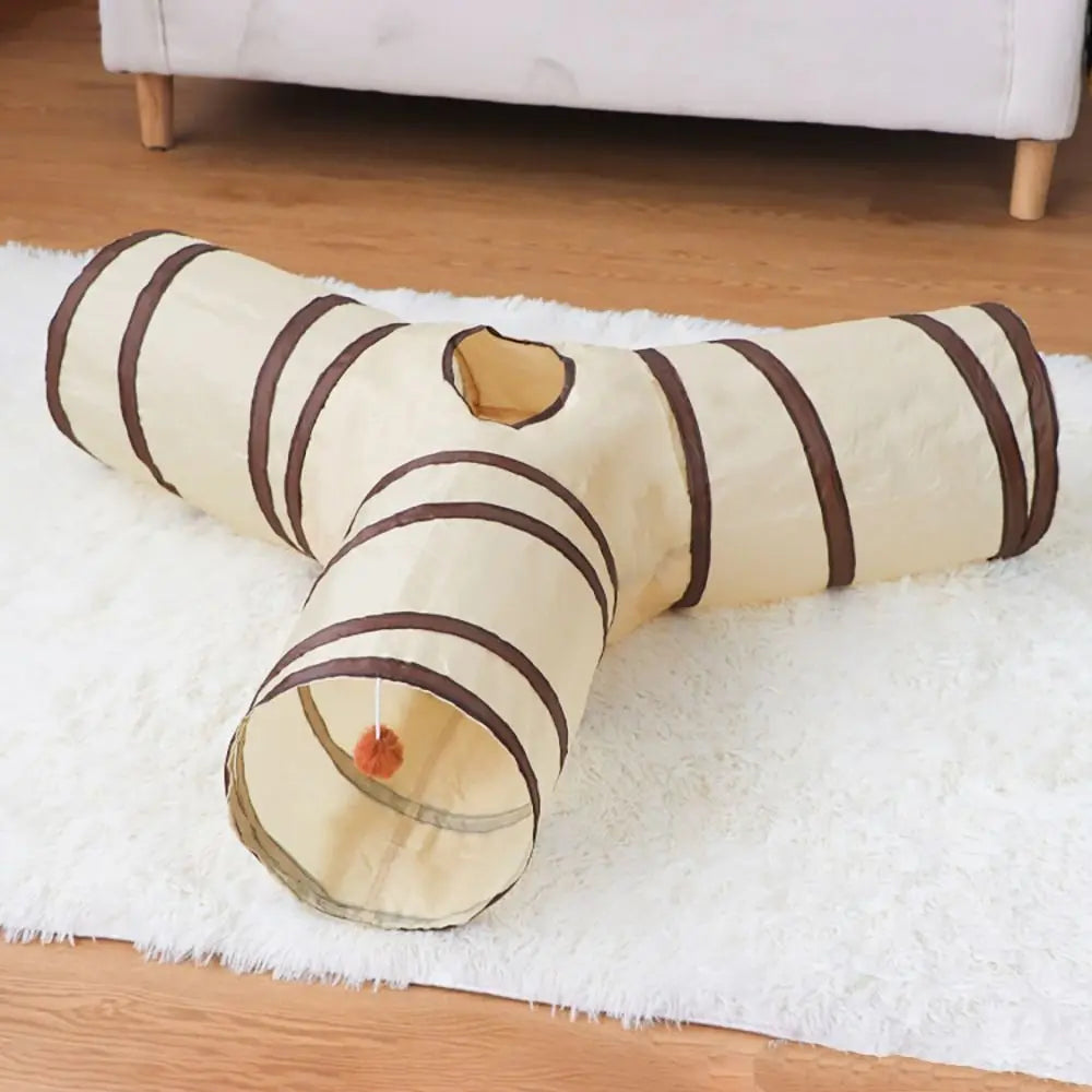 Foldable Steel Wire Cat Tunnel Tube Play Toy