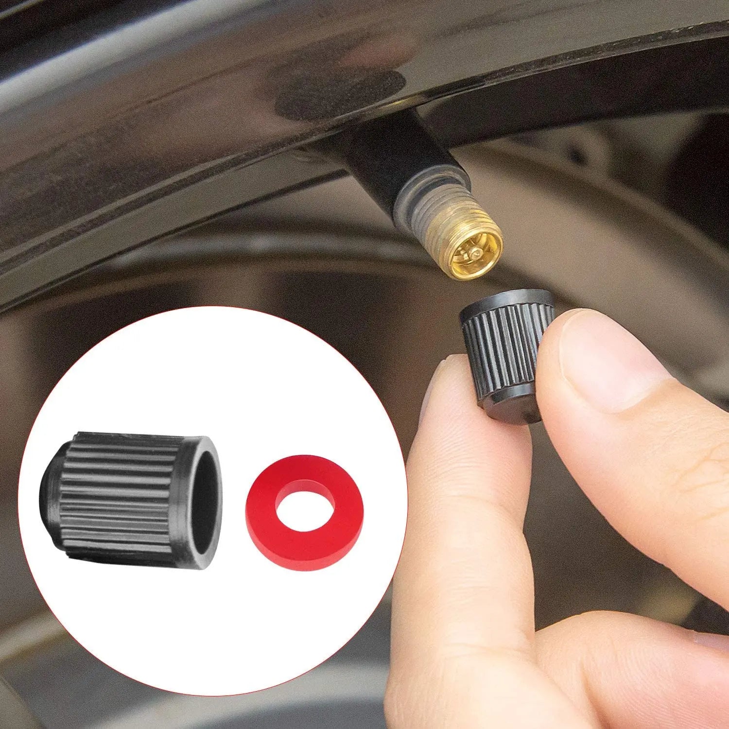 10/25/50/100Pcs Tire Valve Caps, Plastic Car Tire Stem Dust Covers Universal Valve Caps for Cars, Bicycle, Trucks, Motorcycles