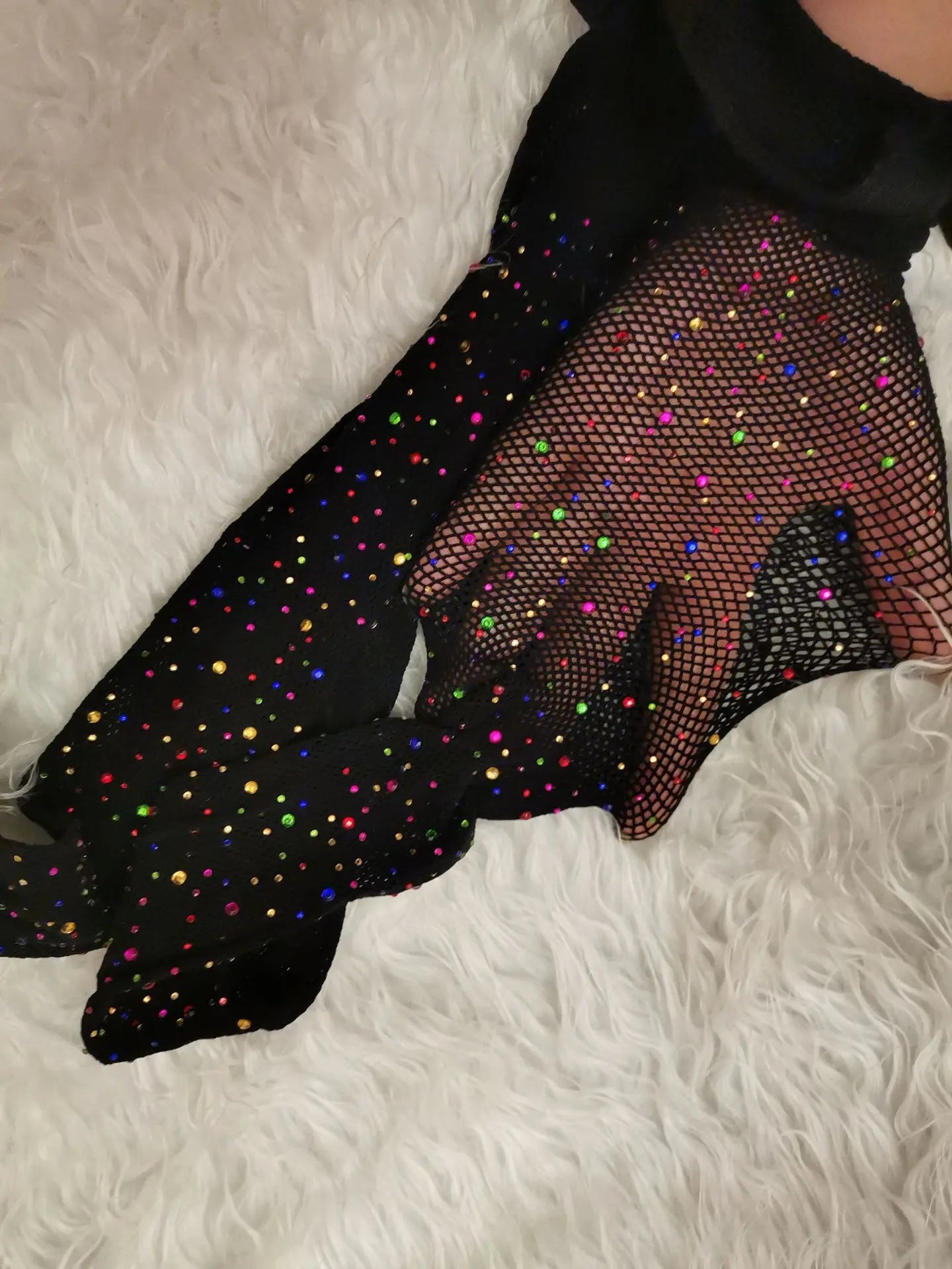 Rhinestone Diamond Fishnet Mesh Tights for Summer Luxury