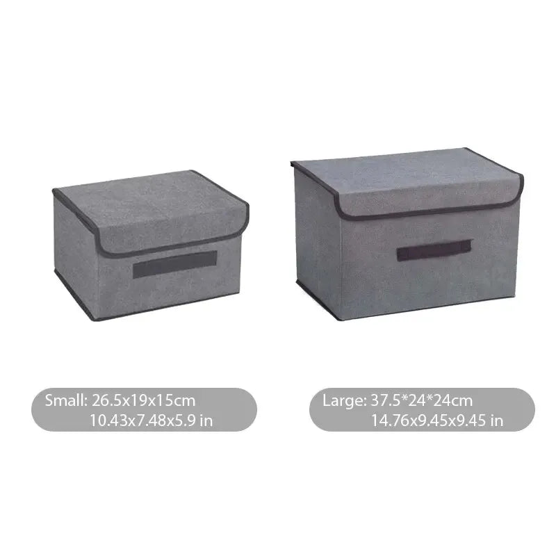 Shadow Gray Foldable Non-Woven Fabric Storage Organizer