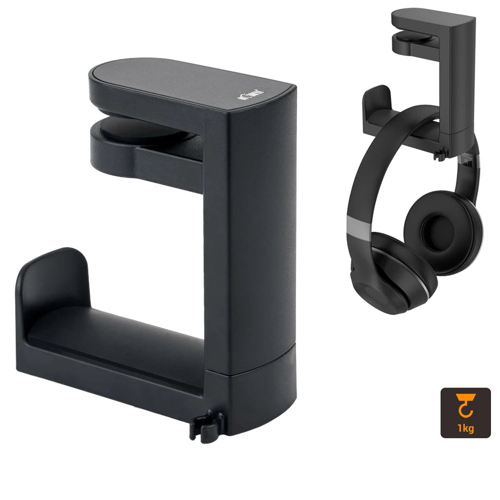 Headphone Bracket Swivel Mounted PC Gaming Headset Stand Holder Under Desk Hanger Hook Earphones Display Stand With USB Ports