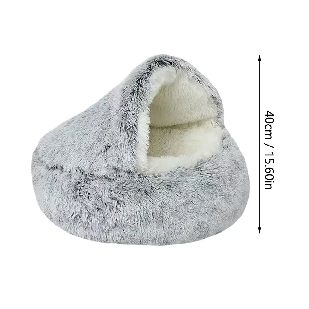 Cama de Inverno Redonda em Pelúcia para Gatos, Almofada para Gatos, Casa Quente para Gatos, Cesto para Gatos, Saco de Dormir para Animais de Estimação, Ninho para Gatinhos, Canil para Cães e Gatos