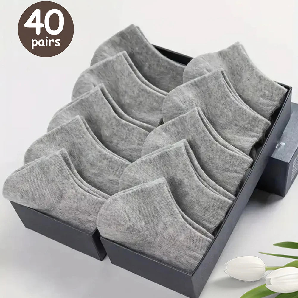 Unisex Breathable Bamboo Low-Cut Deodorant Ankle Socks