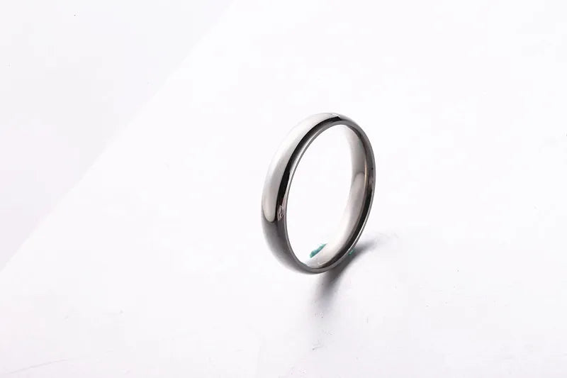 6mm Polished Stainless Steel Minimalist Wedding Ring