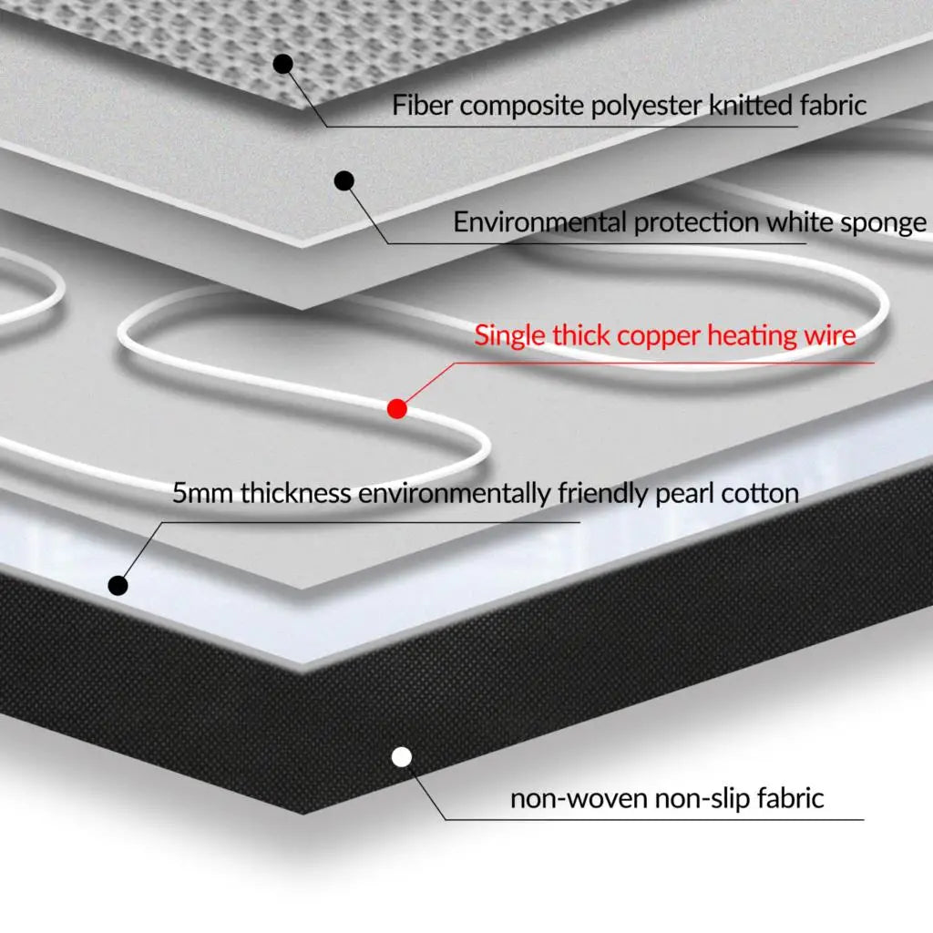 Car 2nd Row Heated Rear Seat Cover Cushion 12V 24V Universal Heater Warmer Cold Winter Pad Black Protector Accessories