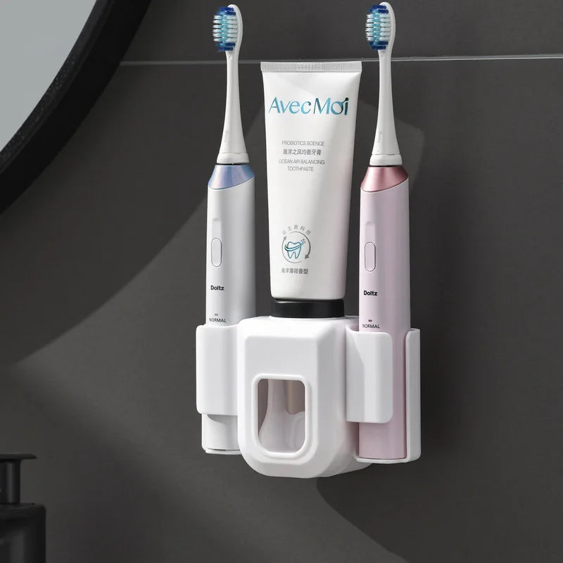 Automatic Toothpaste Squeezer Dispenser Waterproof Uv Toothbrush Sterilizer Drying Holder Children Bathroom Vanity Accessories