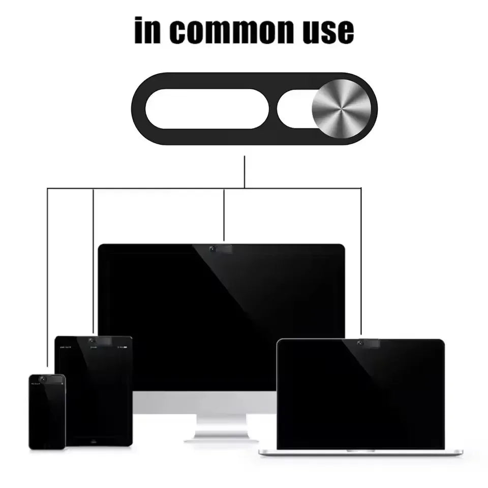 1-2Pcs Black Webcam Cover for IPhone Anti-hacker Shutter Privacy Protection Slide Shield Anti-peep for SmartPhone Laptop Camera