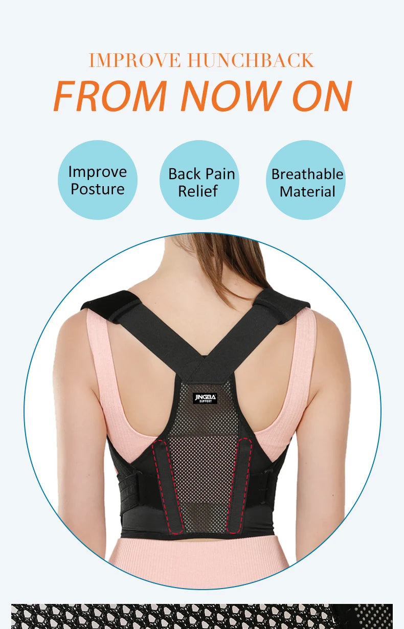 Fully Adjustable Straightener Upper Spine Support Men Women BackBack Brace Posture Corrector
