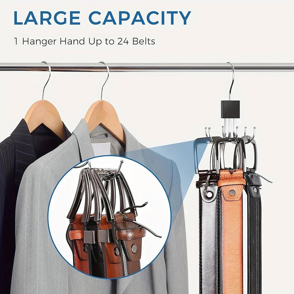 360° Rotating Stainless Steel Six-Claw Belt and Accessory Hanger