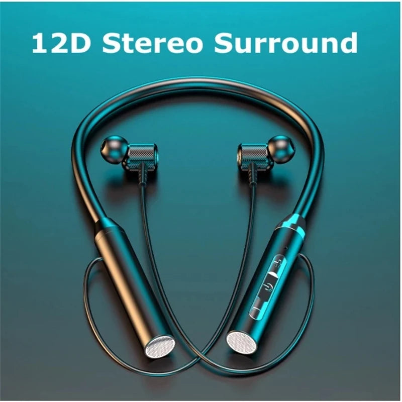 Bluetooth Earphones Wireless Headphones Magnetic Sport Neckband Neck-hanging TWS Earbuds Wireless Blutooth Headset with Mic Game