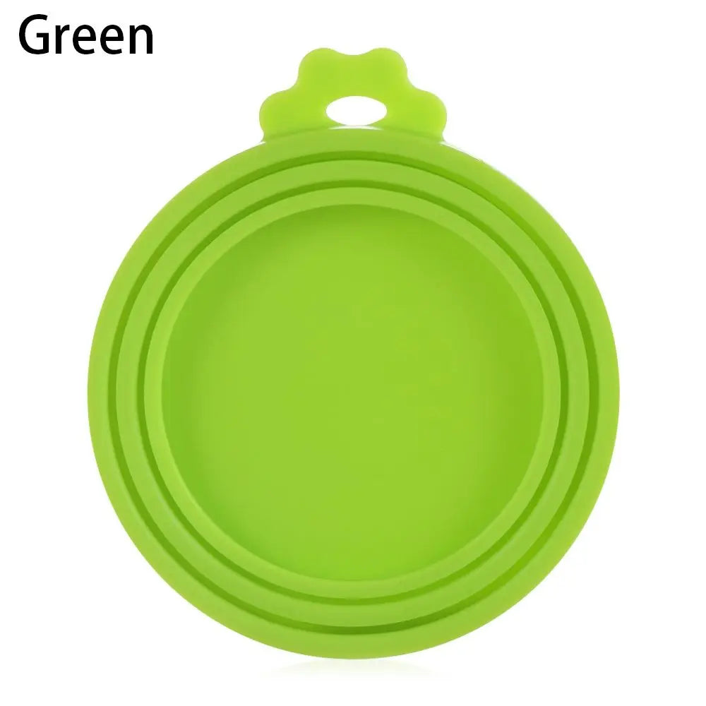 Tampa de Silicone 3 em 1 para Latas Reutilizável de Comida Mantenha Fresco Organização de Cozinha Artigos para Animais de Estimação