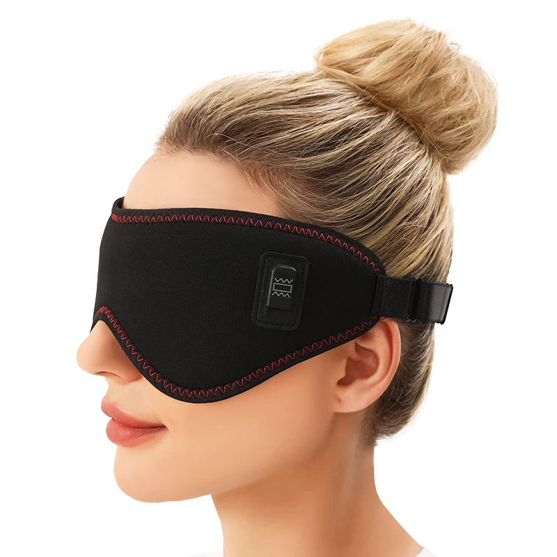 Portable Electric Heated Eye Massager USB-Powered Winter Warm Eye Mask Dry Circle Relief Sleep Aid Stress Fatigue Reduction