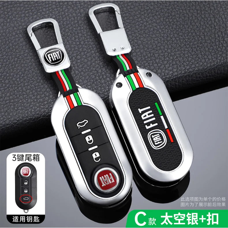 Car Remote Key Case Cover Protector for Fiat Ducato 500 500L Panda Grande Punto Lancia Musa Accessories Keychain Holder Shell