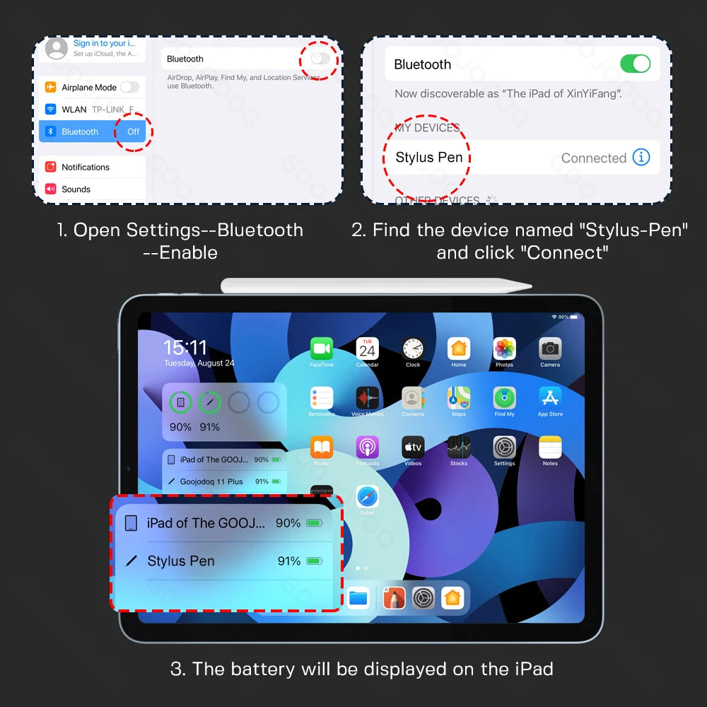 For iPad Pencil Apple Pen Stylus for Apple Pencil 2 1 for iPad Pro 2024 Air 4 5 2021 Pro 11 12.9 2018-2022 10.2 Mini 5 Touch Pen