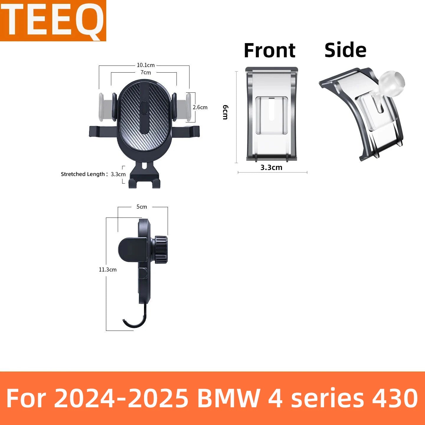 Car Phone Holder For 2024 2025 BMW 4 Series 430i Air Vent Exclusive Base GPS Stand Magnetic Charger Interior Accessories