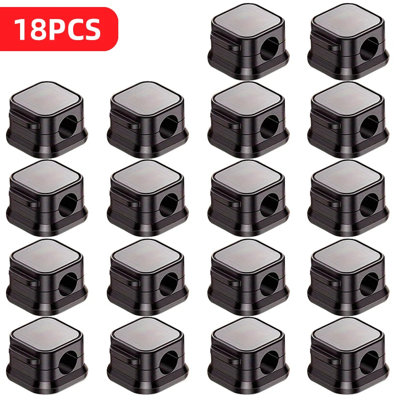 6/12/18 PCS Magnetic Cable Organiser Clips Cable Management Wire Manager Cord Holder Charging Cable Winder Wall Mounted Hook