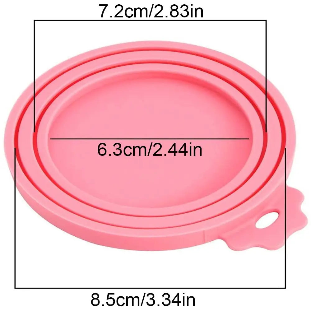 Tampa de Silicone 3 em 1 para Latas Reutilizável de Comida Mantenha Fresco Organização de Cozinha Artigos para Animais de Estimação