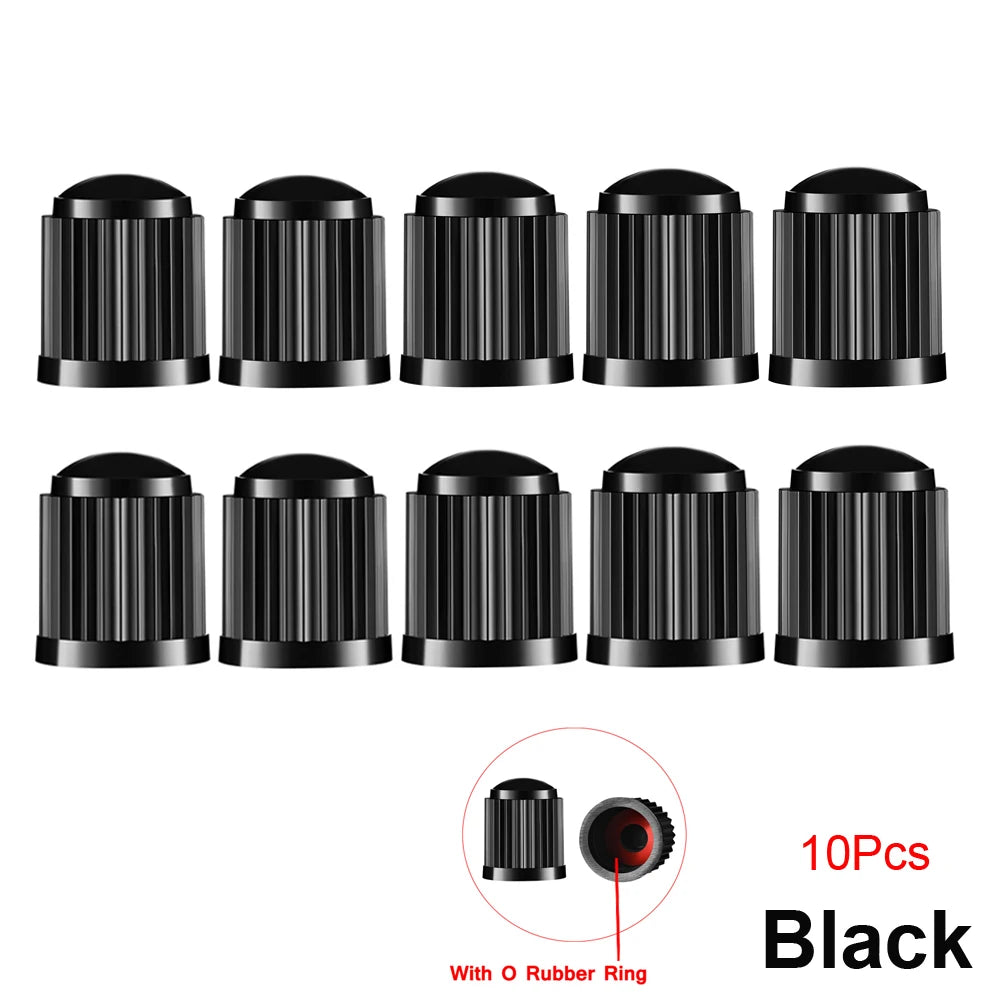 10/25/50/100Pcs Tire Valve Caps, Plastic Car Tire Stem Dust Covers Universal Valve Caps for Cars, Bicycle, Trucks, Motorcycles