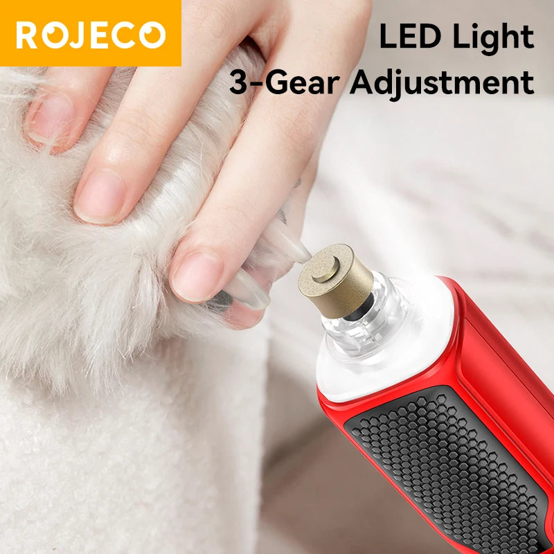 Professional 7-Speed LED Rechargeable Pet Nail Grinder