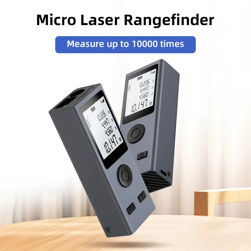 Nohawk Mini Laser Rangefinder Digital Tape Measure Ruler USB Charge Aluminum Alloy Fuselage